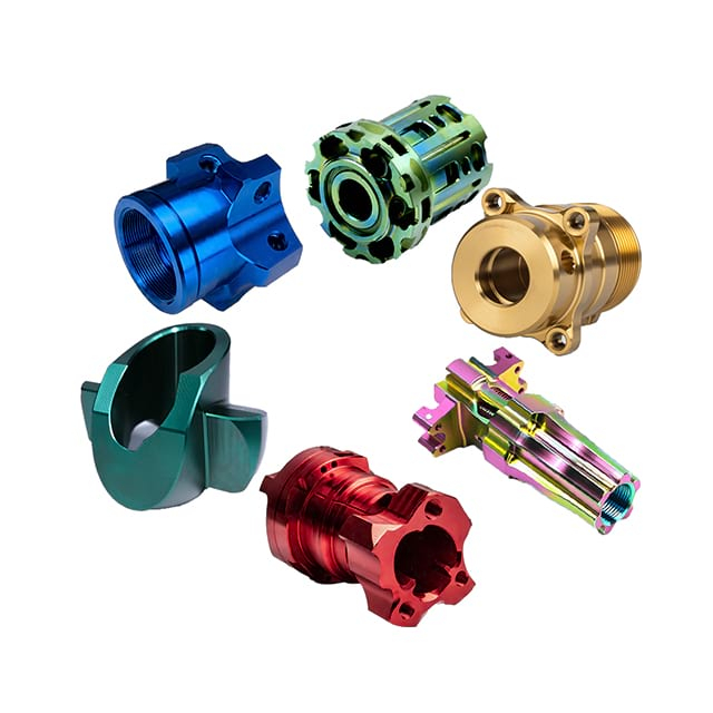 CNC Machining + Steel Color Zinc Plating + Aluminum Anodizing